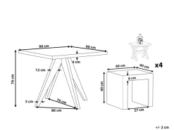 Beliani Puutarhakalustesetti 4 Hengelle Harmaa Betoniefektilla Olbia/Taranto Online