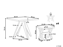 Beliani Puutarhakalustesetti Harmaa Betoniefektilla Olbia Sale