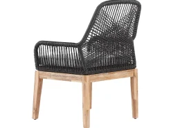 Beliani Puutarhakalustesetti 4-Istuttava 90 Cm Poydalla Musta/Harmaa Olbia Online