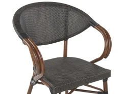 Beliani Puutarhakalustesetti 4-Istuttava Harmaa/Musta Caspri Best Sale