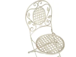 Beliani Puutarhakalustesetti Metallinen Luonnonvalkoinen Bivio Flash Sale