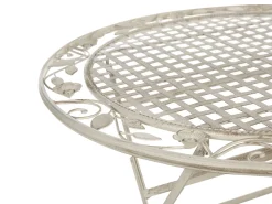 Beliani Puutarhakalustesetti Metallinen Luonnonvalkoinen Bivio Flash Sale