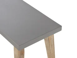 Beliani Puutarhakalustesetti Poydalla Ja 2 Penkilla Harmaa/Vaalea Puu Oria Store