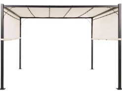 Beliani Puutarhakatos Led-Valot Beige 310 X 215 Cm Parga Hot