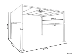 Beliani Puutarhakatos Led-Valot Beige 310 X 215 Cm Parga Hot