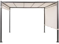 Beliani Puutarhakatos Led-Valot Beige 310 X 215 Cm Parga Hot