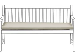 Beliani Puutarhapenkin Istuintyyny Ruskeanharmaa 152 X 54 Cm Vivara Cheap