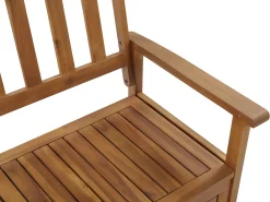 Beliani Puutarhapenkki Akasiapuu Säilytystila Punainen 120 Cm Sovana Flash Sale