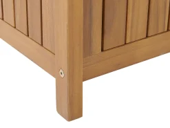 Beliani Puutarhapenkki Akasiapuu Säilytystila Punainen 120 Cm Sovana Flash Sale