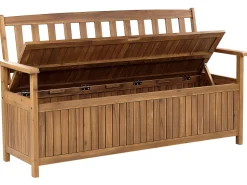 Beliani Puutarhapenkki Vaalea Akasiapuu Säilytystila 160 Cm Sovana Discount