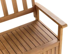 Beliani Puutarhapenkki Vaalea Akasiapuu Säilytystila 160 Cm Sovana Discount