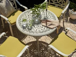 Beliani Puutarhapoyta 90 Cm Valkoinen Ancona Sale