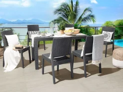 Beliani Puutarhapoyta 140 X 80 Cm Grafiitinharmaa Fossano Cheap