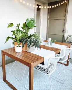 Beliani Puutarhapoyta Akaasia Vaalea Puu 180 X 90 Cm Sassari Best