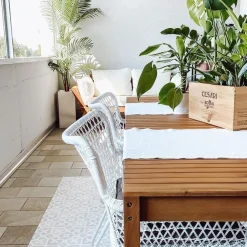 Beliani Puutarhapoyta Akaasia Vaalea Puu 180 X 90 Cm Sassari Best