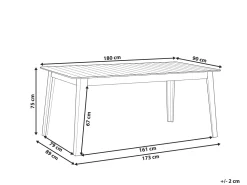 Beliani Puutarhapoyta Akaasia Vaalea Puu 180 X 90 Cm Fornelli Discount