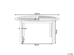 Beliani Puutarhapoyta Akaasia Vaalea Puu 150 Cm Tolve Hot