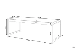 Beliani Puutarhapoyta Alumiini Harmaa/Valkoinen 210 X 90 Cm Bacoli Cheap