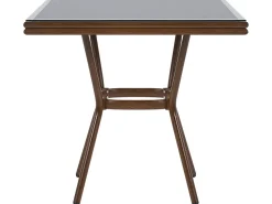 Beliani Puutarhapoyta Alumiini Tumma Puu/Musta 80 X 80 Cm Caspri Best