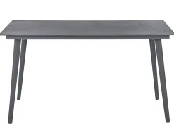 Beliani Puutarhapoyta Alumiini Tummanharmaa 140 X 80 Cm Mileto Fashion