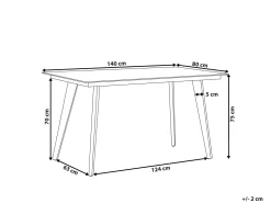 Beliani Puutarhapoyta Alumiini Tummanharmaa 140 X 80 Cm Mileto Fashion