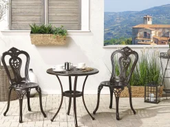 Beliani Puutarhapoyta Alumiini Tummanruskea 65 Cm Bovino Hot