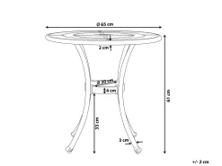 Beliani Puutarhapoyta Alumiini Tummanruskea 65 Cm Bovino Hot