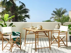 Beliani Puutarhapoyta Bambu Vaalea Puu 120 Cm Molise Hot