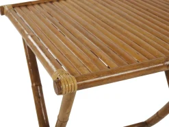 Beliani Puutarhapoyta Bambu Vaalea Puu 70 X 70 Cm Molise Best