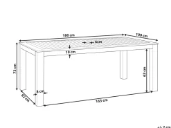 Beliani Puutarhapoyta Eukalyptus Tumma Puu 180 X 100 Cm Tuscania Shop