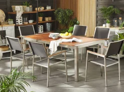 Beliani Puutarhapoyta Eukalyptuspuu Vaalea Puu 180 X 90 Cm Grosseto Sale