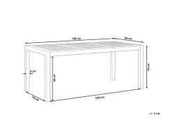 Beliani Puutarhapoyta Eukalyptuspuu Vaalea Puu 180 X 90 Cm Grosseto Sale