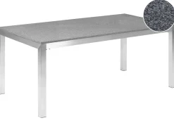 Beliani Puutarhapoyta Graniittitaso Tummanharmaa 180 X 90 Cm Grosseto Hot