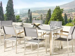 Beliani Puutarhapoyta Graniittitaso Tummanharmaa 180 X 90 Cm Grosseto Hot