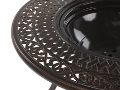 Beliani Puutarhapoyta Grillilla Alumiini Tummanruskea O 105 Cm Manfria Cheap