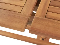 Beliani Puutarhapoyta Jatkettava Akaasia Vaalea Puu 160/220 X 90 Cm Java Discount