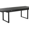 Beliani Puutarhapoyta Jatkettava Alumiini Musta 180/240 X 90 Cm Valcanetto Hot