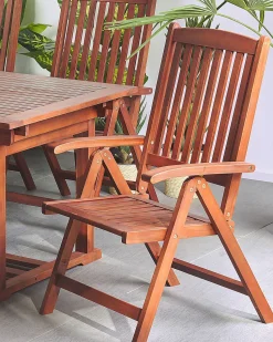 Beliani Puutarhapoyta Jatkettava Akaasia Tumma Puu 160/220 X 90 Cm Toscana Cheap