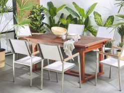 Beliani Puutarhapoyta Jatkettava Akaasia Tumma Puu 160/220 X 90 Cm Toscana Cheap