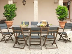 Beliani Puutarhapoyta Jatkettava Akaasia Tumma Puu 180/240 X 100 Cm Cesana Hot