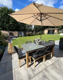 Beliani Puutarhapoyta Kuitusementti Harmaa 180 X 90 Cm Ostuni Outlet