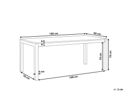 Beliani Puutarhapoyta Lasitasolla Kirkas 180 X 90 Cm Grosseto Cheap