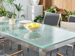 Beliani Puutarhapoyta Lasitasolla Kirkas 180 X 90 Cm Grosseto Cheap