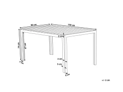Beliani Puutarhapoyta Musta/Harmaa 150 X 90 Cm Como Online