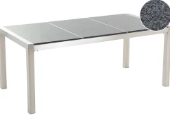 Beliani Puutarhapoyta 3-Osainen Graniittitaso Harmaa 180 X 90 Cm Grosseto Shop