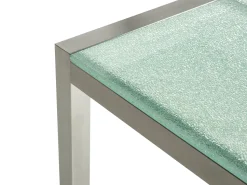 Beliani Puutarhapoyta 3-Osainen Lasitaso Kirkas 220 X 100 Cm Grosseto Cheap