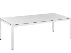 Beliani Puutarhapoyta Polyrottinki Valkoinen 220 Cm Italy Shop