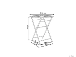Beliani Puutarhapoyta Rauta Valkoinen 70 Cm Scafa Shop