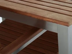 Beliani Puutarhapoyta Tiikki Vaalea Puu 200 X 90 Cm Viareggio Store