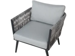 Beliani Puutarhapoytaryhma Harmaa/Musta Preveza Discount